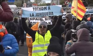 Tsunami Democràtic bloquea la frontera con Francia en las proximidades de La Junquera