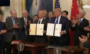 EEUU firma la paz comercial con China