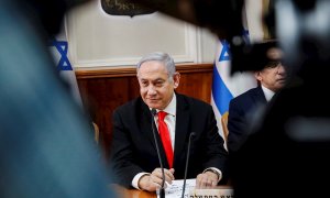 19/01/2020.- El primer ministro isrelí, Benjamin Netanyahu, durante una rueda de prensa en Jerusalén. EFE/EPA/Gil Cohen