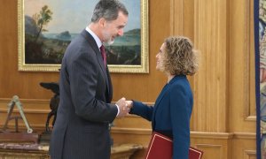 Felipe VI y Meritxell Batet