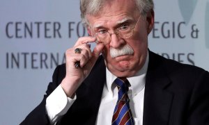 30.10.2019 / El ex asesor de seguridad nacional de la Casa Blanca, John Bolton en el centro de estudios del Centro de Estudios Estratégicos e Internacionales (CSIS).  REUTERS / Jonathan Ernst