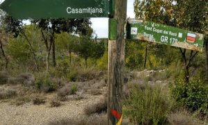 Una imatge del recorregut de la ruta del Maquis. GR179 Ruta del Maquis.