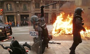 Cargas policiales en Barcelona