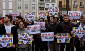 Concentración contra la censura parental en Madrid. EFE/ Luca Piergiovanni
