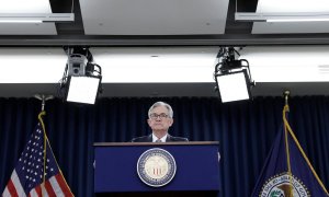 El presidente de la Reserva Federal de EEUU, Jerome Powell, en la rueda de prensa tras la primera reuni´n del año del banco central de EEUU. REUTERS/Yuri Gripas