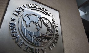Logotipo del Fondo Monetario Internacional (FMI). EFE/JIM LO SCALZO/Archivo