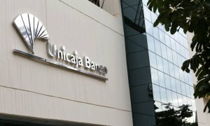 Fachada de la sede de Unicaja Banco en Málaga. E.P.