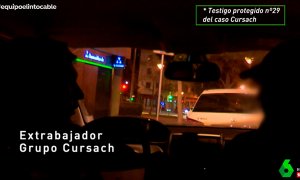 Captura del programa de Equipo de Investigación (La Sexta) que entrevistó al Testigo Protegido 29 del caso Cursach, ocultando su identidad entre las sombras de un vehículo.