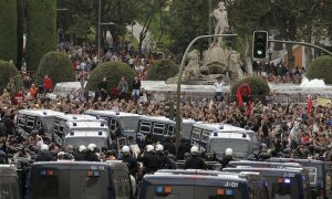 Imagen de archivo de una de las protestas conocidas como 'Rodea el Congres'.- EFE