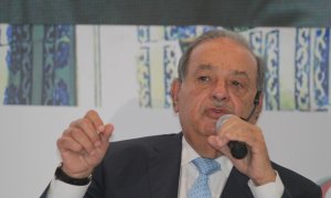 El millonario mexicano Carlos Slim, en un acto en Ciudad de México. E.P.