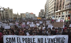 Manifestació durant la Primavera valenciana.