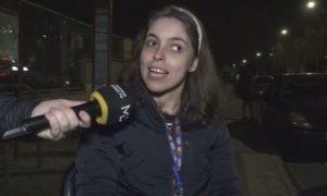 La joven agredida, durante una entrevista en Telemadrid. - TWITTER DE TELEMADRID