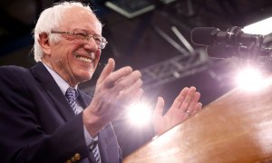 12/02/2020 - El candidato presidencial demócrata a los Estados Unidos, el senador Bernie Sanders, en New Hampshire, Manchester. REUTERS / Mike Segar