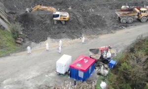 Continúa la búsqueda de trabajadores sepultados en Zaldíbar