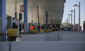 Imágenes de la autopista AP-4 Sevilla -Cádiz antes de que el pasado 31 de diciembre levantaran los peajes. E.P./María José López