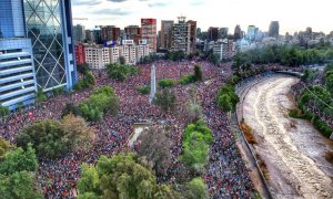 Marcha multitudinaria en Chile.