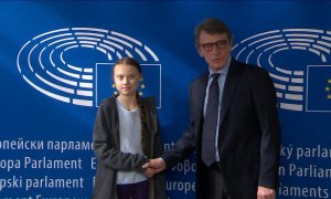 David Sassoli se reúne con Greta Thunberg