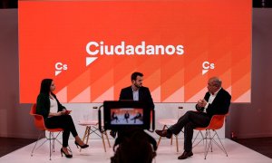 Debate entre los candidatos a presidir Ciudadanos, Inés Arrimadas y Francisco Igea. Fuente. Cs