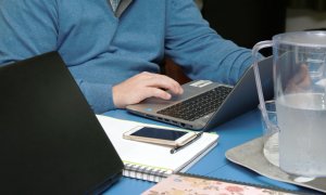 Empleado realizando teletrabajo desde casa/Alterio Felines