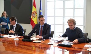 Pedro Sánchez preside la reunión interministerial para la coordinación de la respuesta al coronavirus. EFE/EPA/FERNANDO CALVO