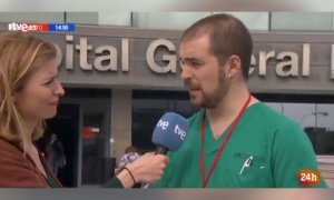 El descomunal minuto de un enfermero en televisión denunciando los recortes en la sanidad pública madrileña