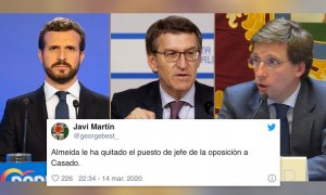 "Feijóo y Almeida, disputándose los restos de Casado": las redes destacan su lealtad frente a la actitud del presidente del PP