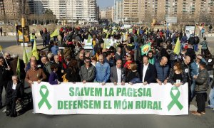 Manifestació de pagesos a Lleida en defensa del món rural.