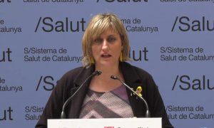 La consellera de Salut, Alba Vergés, durant la roda de premsa d'aquest divendres.