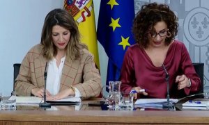 Les ministres de Treball, Yolanda Díaz, i Hisenda, Maria Jesús Montero.