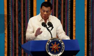 El presidente de Filipinas, Rodrigo Duterte, durante una rueda de prensa. REUTERS