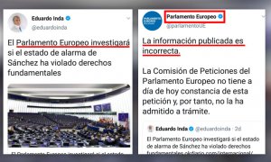 Inda y la "vergüenza ajena": cuando la cuenta oficial del Parlamento Europeo te da un rapapolvo