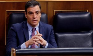 15/04/2020.- El presidente del Gobierno, Pedro Sánchez,  en el Congreso. / EFE - BALLESTEROS