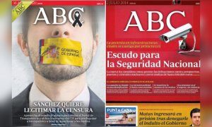 Críticas al diario 'ABC' por reprobar en su portada la "censura de Sánchez", pero abrazar la Ley Mordaza