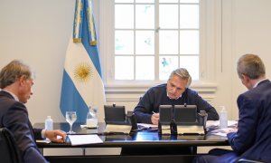 El presidente argentino, Alberto Fernández, pagó 250 millones de dólares de deuda externa a finales de marzo. Después abrió un proceso de renegociación con acreedores. CASA ROSADA