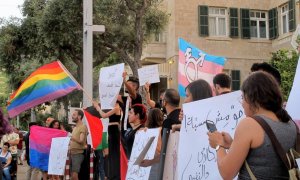 Manifestación LGTBIQ+ palestina en la ciudad de Haifa en 2019. / EFE