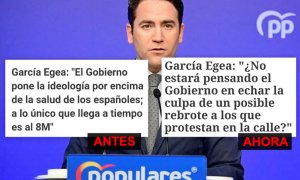 García Egea, el 8-M, las caceroladas en el barrio de Salamanca y el cinismo