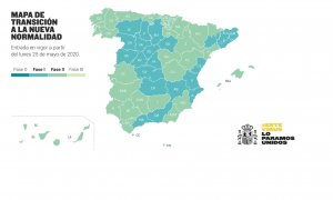 El mapa de la desescalada en España. / MINISTERIO DE SANIDAD