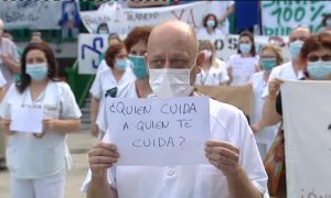 Miles de sanitarios protestan contra los recortes a la Sanidad Pública madrileña