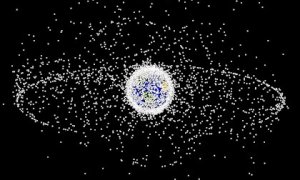 Representación de basura espacial - NASA
