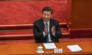 El presidente de China, Xi Jinping, durante la votación. / EFE