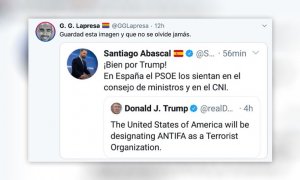 "Ser antifascista es condición necesaria para ser demócrata": las redes responden a Trump y Abascal