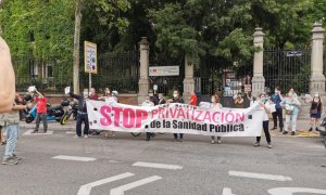 La concentración contra la Privatización del Hospital Infantil Niño Jesús | Twitter: @Cas_Estatal_