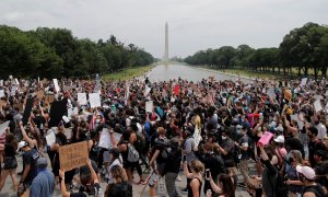 Momento de la marcha en Washington contra el racismo. REUTERS.