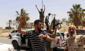 Los combatientes leales al Gobierno de Acuerdo Nacional (GNA) de Libia. / EFE