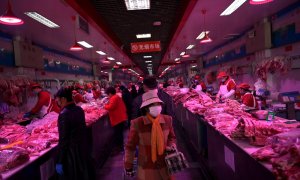 Mercado de Xinfadi, donde se ha producido un rebrote de covid-19. REUTERS.