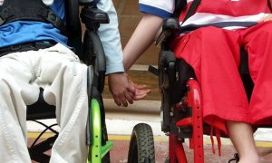 Personas con discapacidad en silla de ruedas. Premio Aspace 2011 / Europa Press / Archivo