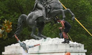 Estatua de Andrew Jackson en Washington el pasado martes. / REUTERS - Tom Brenner