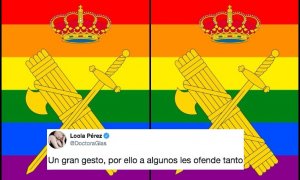 "Menudo detector de homófobos más bueno": Twitter aplaude la bandera gay en el perfil de la Guardia Civil