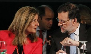 El expresidente del Gobierno Mariano Rajoy y su ministra de Trabajo, Fátima Báñez, fueron los principales artífices de la reforma laboral de 2012.