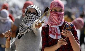 Enfrentamientos entre palestinos e israelíes en Belén. / EFE